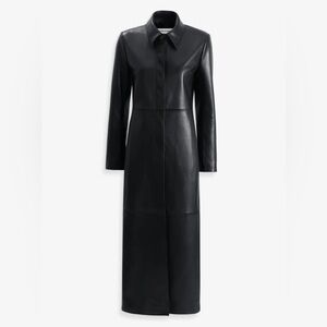 NWT Nour Hammour Gotham sleek leather coat